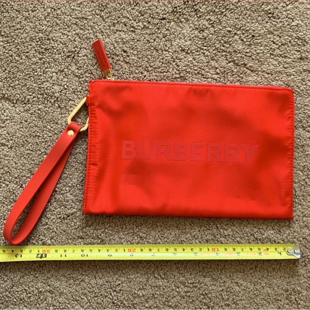 Burberry Vibrant Red Clutch with Strap